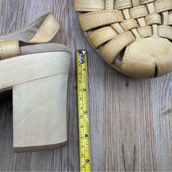 Earth Origins Oak Cerris Platform Block Heel Amber Yellow Sandals Size 10 - Picture 9 of 9